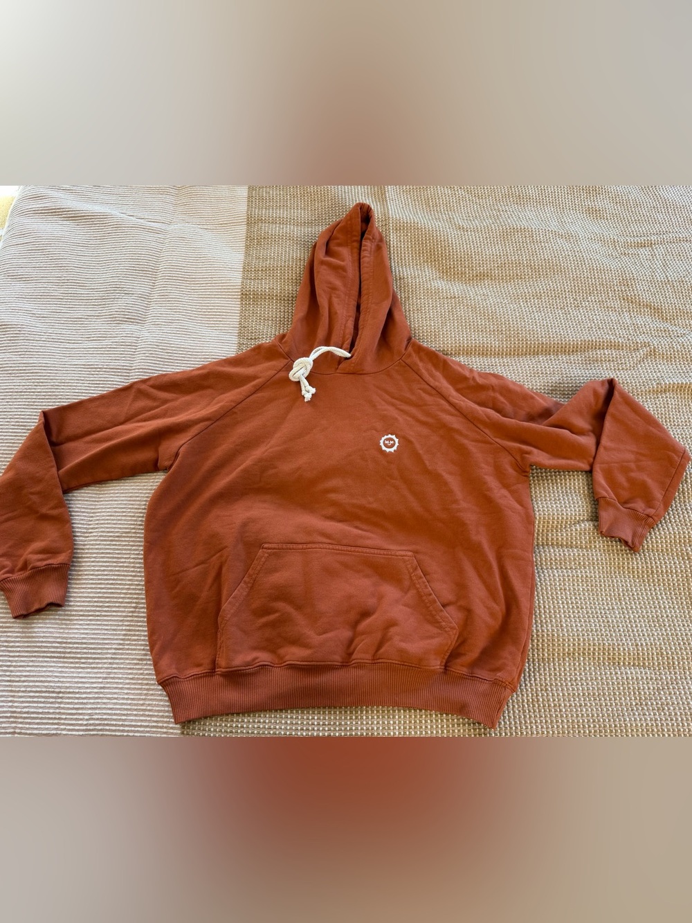 Big Bud Press Rust Orange Hoodie with White Drawcords